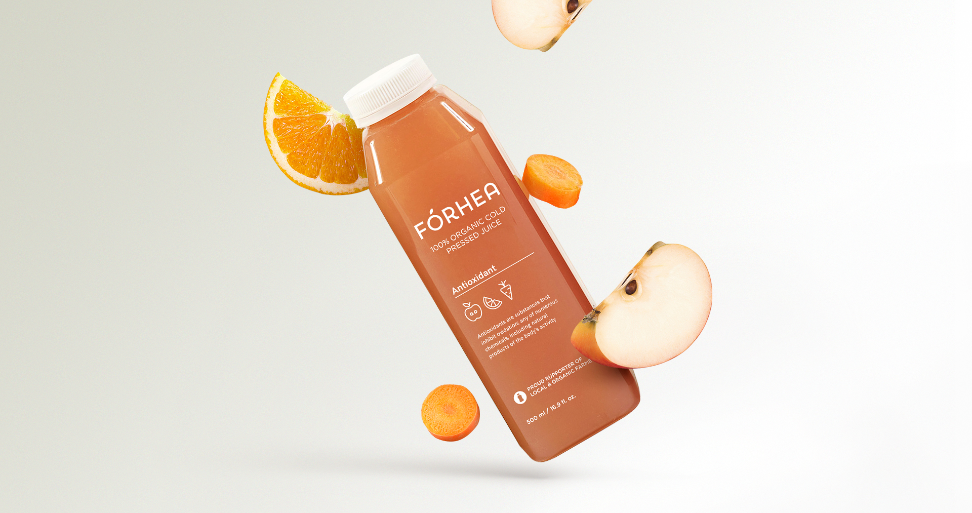 Брендинг и дизайн упаковки для соков FORHEA из Швеции